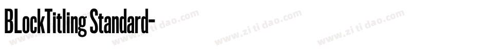 BLockTitling Standard字体转换